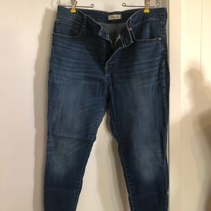 Madewell Stretch Curvy High-Rise Skinny Blue Jeans Size 34